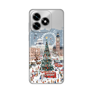 Silikonska maska / futrola print ultra tanka za Huawei Honor X5c Plus Christmas Town.