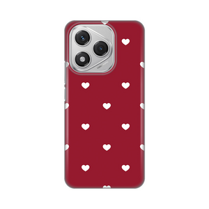 Silikonska maska / futrola print ultra tanka za Huawei Honor 400 Lite Burgundy Hearts.