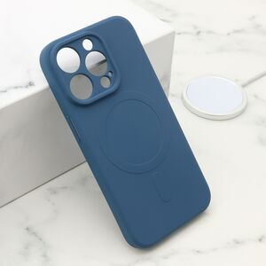 Maska / futrola VELVET TOUCH MagSafe za iPhone 14 Pro (6.1) plava (MS).