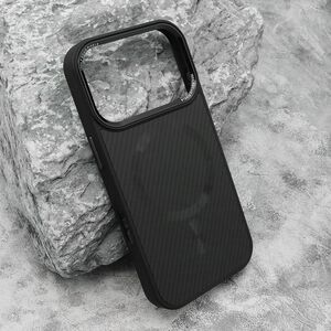 Maska / futrola CARBON MagSafe za iPhone 17 Pro crna (big camera) (MS).