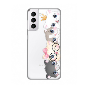 Silikonska maska / futrola print ultra tanka za Samsung G991 Galaxy S21 Cats.