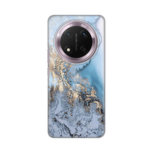 Silikonska maska / futrola print za Huawei Honor Magic 7 lite Blue Gold Marble.