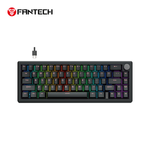 Tastatura Mehanicka Gaming Fantech MK614 Atom x66 Retro crna (ice apricot switch).