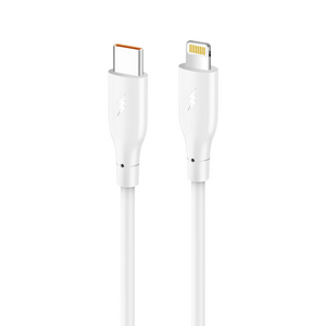 Data kabl KONFULON DC66, 27W, Type C na Lightning beli 1m.