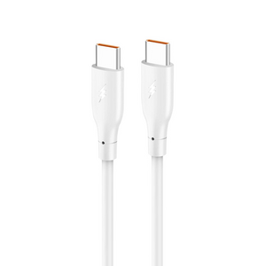 Data kabl KONFULON DC67, 60W, Type C na Type C beli 1m.