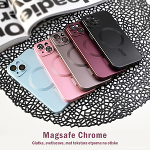 Maska / futrola Magsafe Chrome za Samsung S938 Galaxy S25 Ultra sivo plava.