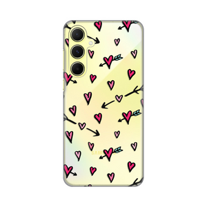 Silikonska maska / futrola print ultra tanka za Samsung A556 Galaxy A55 5G Heart Pattern.