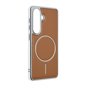 Maska / futrola Magsafe Urban Leather za Samsung S941 Galaxy S26 braon.