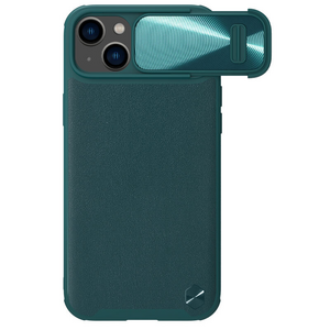 Maska / futrola Nillkin CamShield Leather S za iPhone 14 zelena.