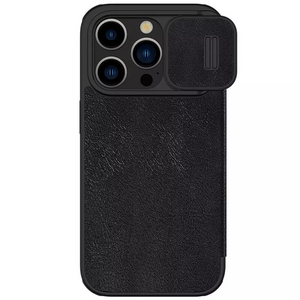 Maska / futrola Nillkin Qin Pro za iPhone 15 Pro 6.1 crna.