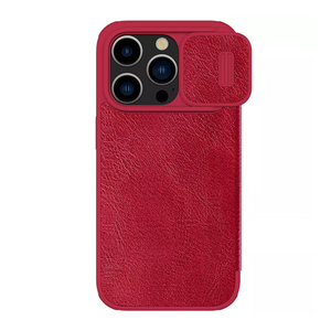Maska / futrola Nillkin Qin Pro za iPhone 15 Pro 6.1 crvena.