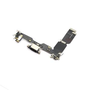 Flet kabl za iPhone 15 Plus + konektor punjenja crni (MS).