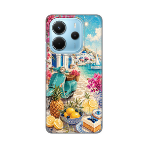 Silikonska maska / futrola print ultra tanka za Xiaomi Redmi Note 14 4G (SRB) Summer in Greece.
