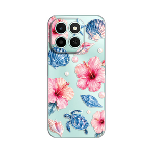 Silikonska maska / futrola print ultra tanka za Huawei Honor X6c Hibiscus Sea.