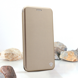 Maska / futrola Teracell Flip Cover za iPhone 15 zlatna.