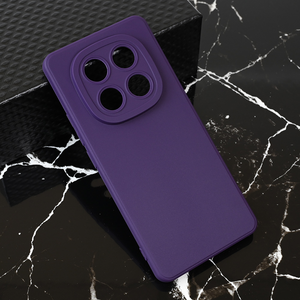 Silikonska maska / futrola Teracell Giulietta za Xiaomi Redmi Note 14 Pro 5G mat tamno ljubicasta.