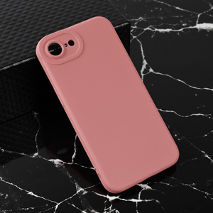 Silikonska maska / futrola Teracell Giulietta za iPhone 16e/17e 6.1 mat roze.