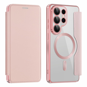 Maska / futrola Magsafe Lux na preklop za Samsung S948 Galaxy S26 Ultra roze.