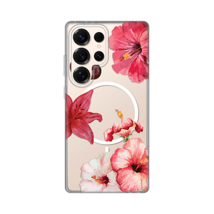 Maska / futrola print Magsafe za Samsung S938 Galaxy S25 Ultra Hibiscus.