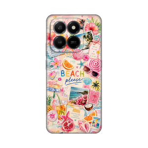 Silikonska maska / futrola print ultra tanka za Honor X7d 4G/400 Smart 5G Beach Please.