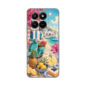 Silikonska maska / futrola print ultra tanka za Honor X7d 4G/400 Smart 5G Summer in Greece.