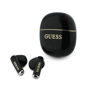 Bluetooth slusalice Guess TWS Glossy Gold Line Classic crne (GUTWSG3HGECK).
