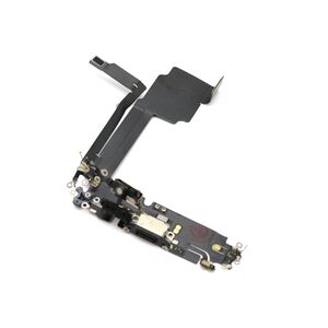 Flet kabl za Iphone 15 Pro Max (6.7) + konektor punjenja crni (MS).