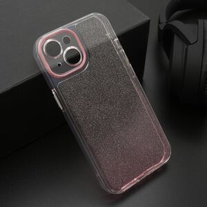 Maska / futrola OMBRE GLITTER za iPhone 15 roze (MS).