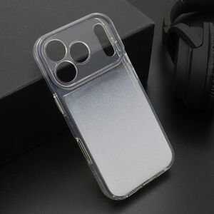 Maska / futrola OMBRE GLITTER za iPhone 17 Pro bela (MS).