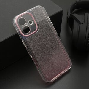Maska / futrola OMBRE GLITTER za iPhone 16 (6.1) roze (MS).