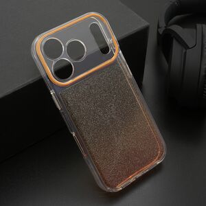 Maska / futrola OMBRE GLITTER za iPhone 17 Pro narandzasta (MS).