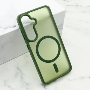 Maska / futrola SILKY MAGSAFE mat za Samsung S921 Galaxy S24 5G zelena (MS).