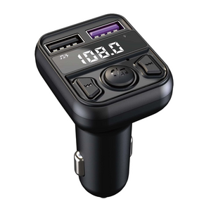 FM transmiter C44 USB, QC 3.0 Bluetooth 5.0, slušalice crni.