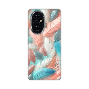 Silikonska maska / futrola print za Huawei Honor 200 Pastel Feathers.
