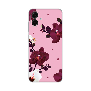 Silikonska maska / futrola print ultra tanka za Samsung A075F Galaxy A07 Pink Orchid.