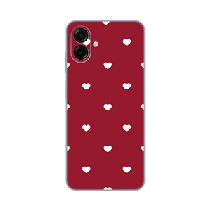 Silikonska maska / futrola print ultra tanka za Samsung A075F Galaxy A07 Burgundy Hearts.