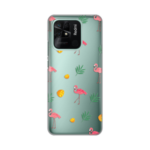 Silikonska maska / futrola print ultra tanka za Xiaomi Redmi 10C Flamingos.