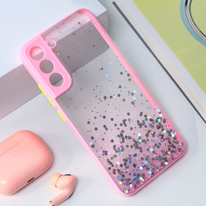 Maska / futrola Frame Glitter za Samsung Galaxy S22 Plus 5G roze.