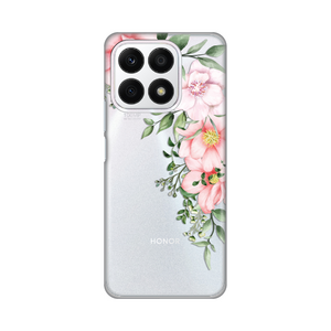 Silikonska maska / futrola print ultra tanka za Huawei Honor X8a Gentle Rose Pattern.