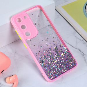 Maska / futrola Frame Glitter za Samsung S911B Galaxy S23 roze.