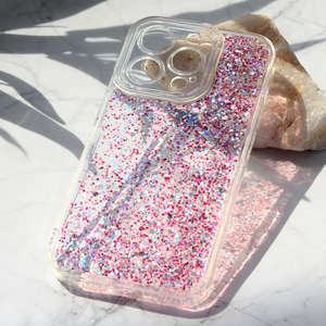 Maska / futrola Glitter za iPhone 14 Pro ljubicasta.
