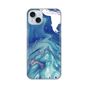 Silikonska maska / futrola print za iPhone 15 Plus Blue Marble.