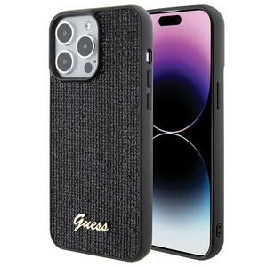 Maska / futrola Guess Hc PU Disco Script Metal za iPhone 15 Pro Max 6.7 (GUHCP15XPMSDGSK).