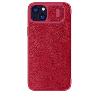 Maska / futrola Nillkin Qin Pro za iPhone 15 Plus crvena.