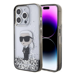 Maska / futrola Karl Lagerfeld Liquid Glitter Ikonik za iPhone 15 Pro Max 6.7 providna (KLHCP15XLKKNSK).