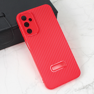 Maska / futrola Carbon Stripe za Samsung A146B Galaxy A14 5G crvena.