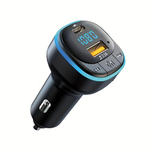 FM transmiter C33 USB, PD, QC 3.0 Bluetooth 5.0, RGB, slušalice crni.