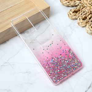 Silikonska maska / futrola Glitter za Samsung A536 Galaxy A53 5G roze.