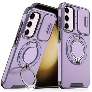 Maska / futrola CamShield Ring stand za Samsung S911B Galaxy S23 ljubicasta.