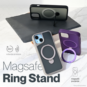 Maska / futrola Magsafe Ring Stand za iPhone 13 Pro Max 6.7 ljubicasta.